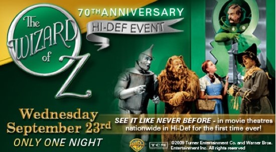 HI-DEF WIZARD OF OZ DEBUTS SEPTEMBER 23, 2014